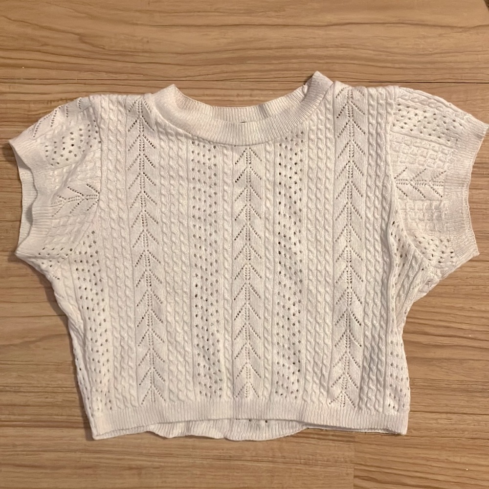 NASTY GAL cropped see-through vest SIZE 4